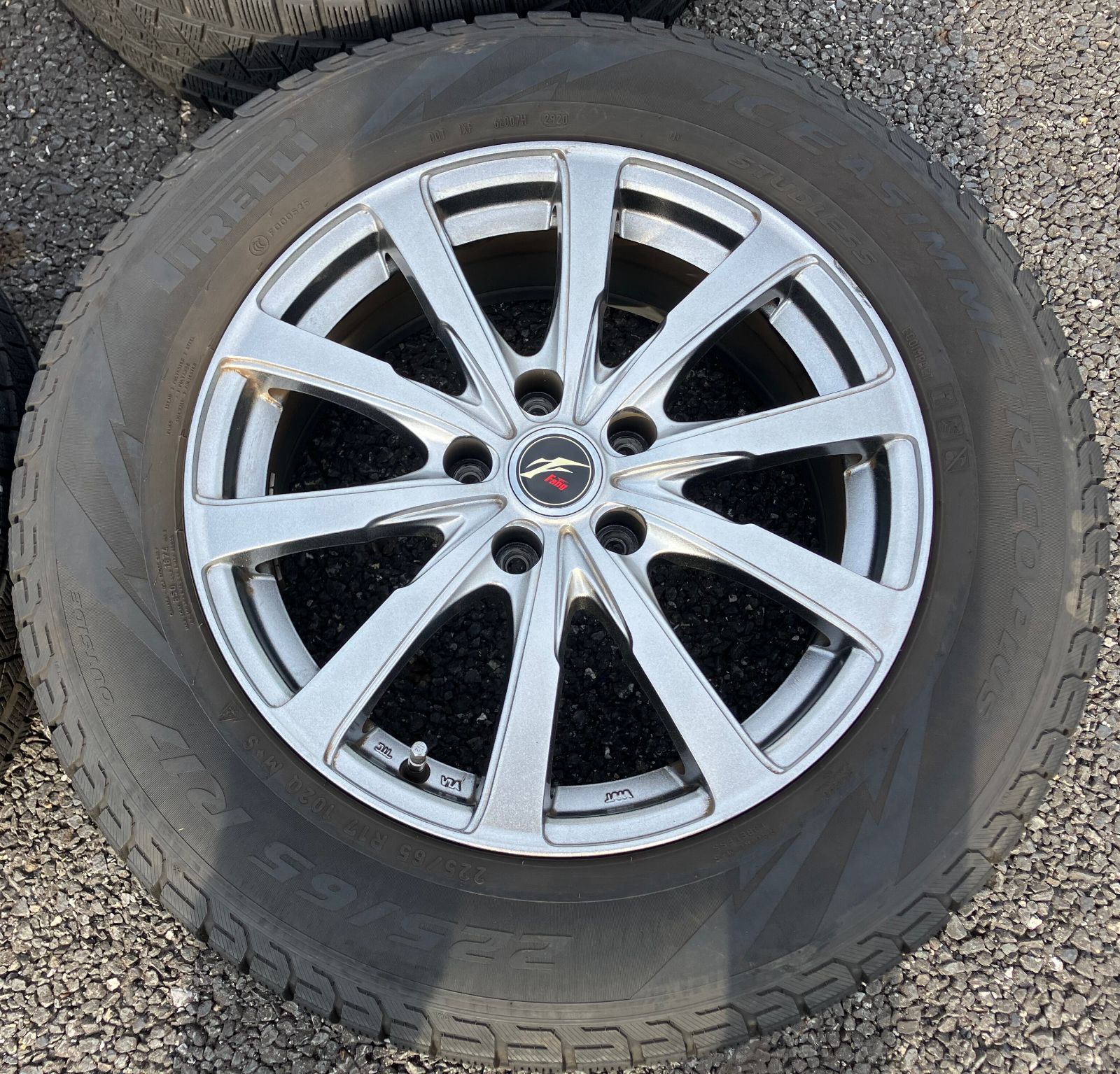 車 (D1244)AWタイヤ☆60ハリアー□WEDS FANG／PIRELLI ICE ASIMMETRICO 