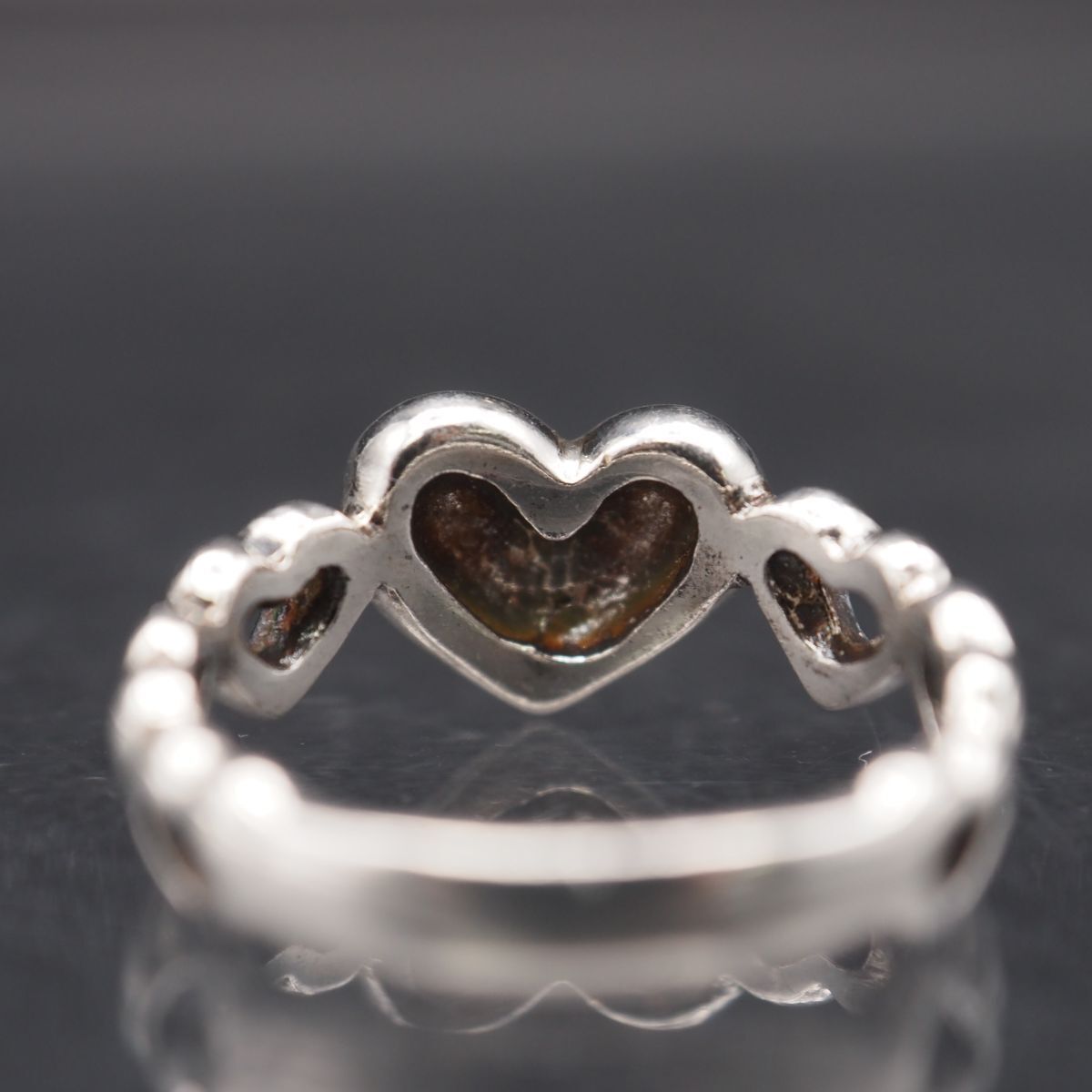 M451 KENZO ケンゾー 925S刻印 リング ロゴ ハート デザイン シルバー