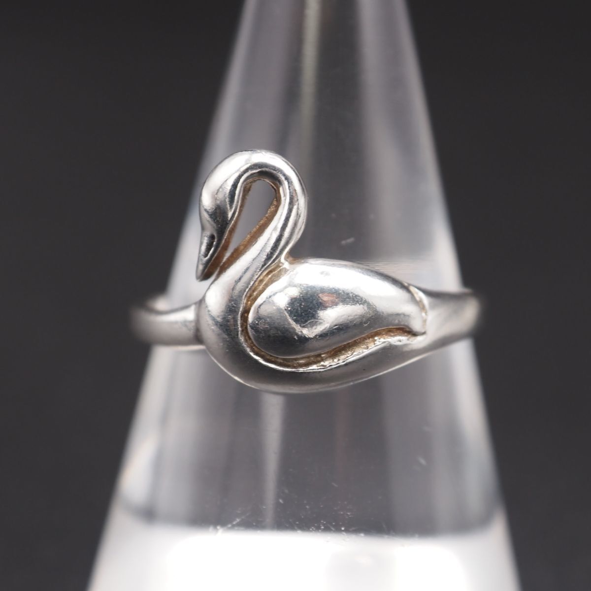 M421 ヴィンテージ 925刻印 リング 白鳥 デザイン シルバー 指輪 15-16