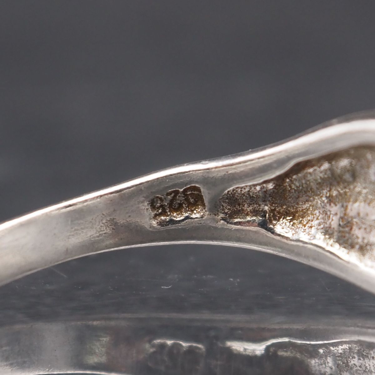 M421 ヴィンテージ 925刻印 リング 白鳥 デザイン シルバー 指輪 15-16