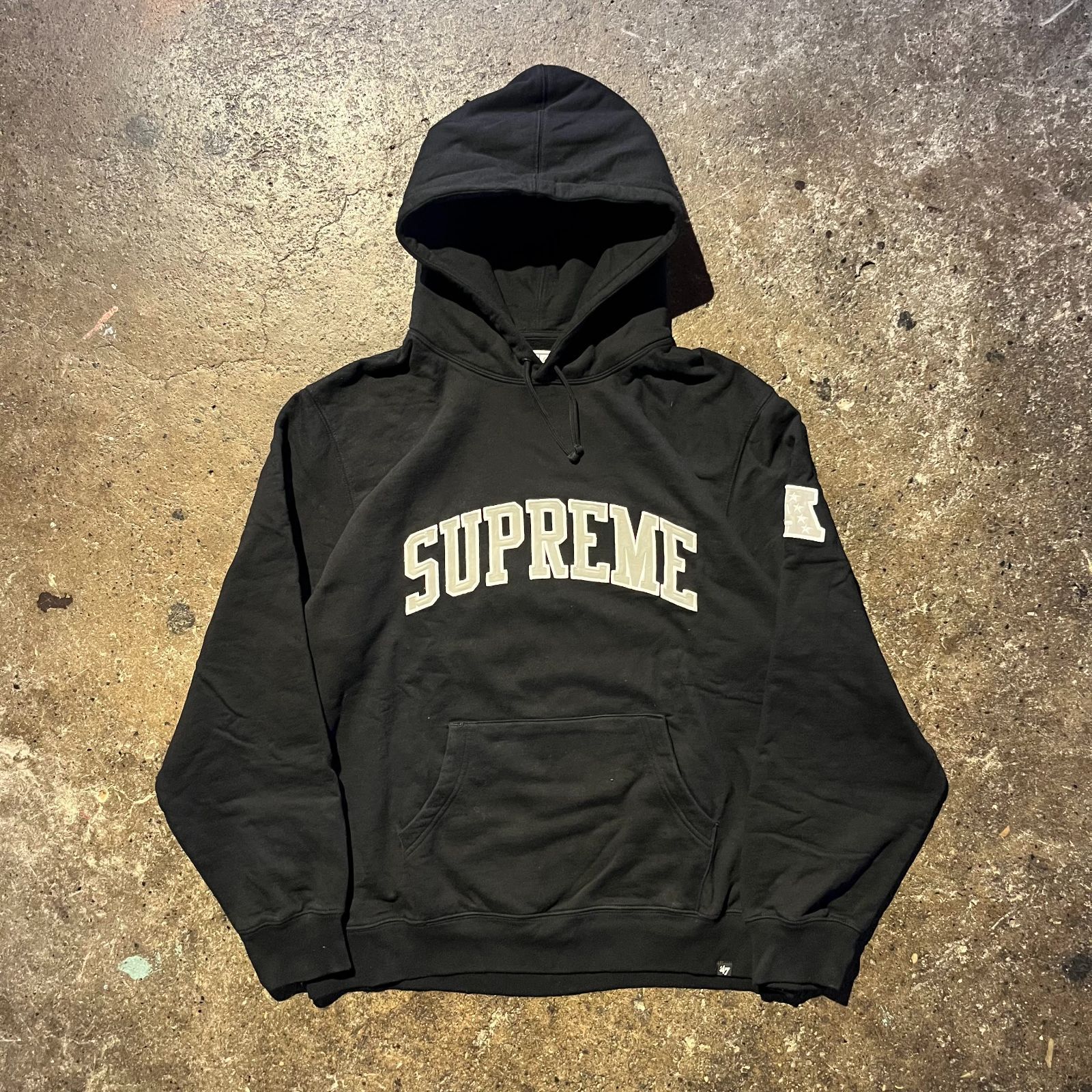 Supreme 19ss NFL Riders '47 Hooded Sweatshirt Black XL