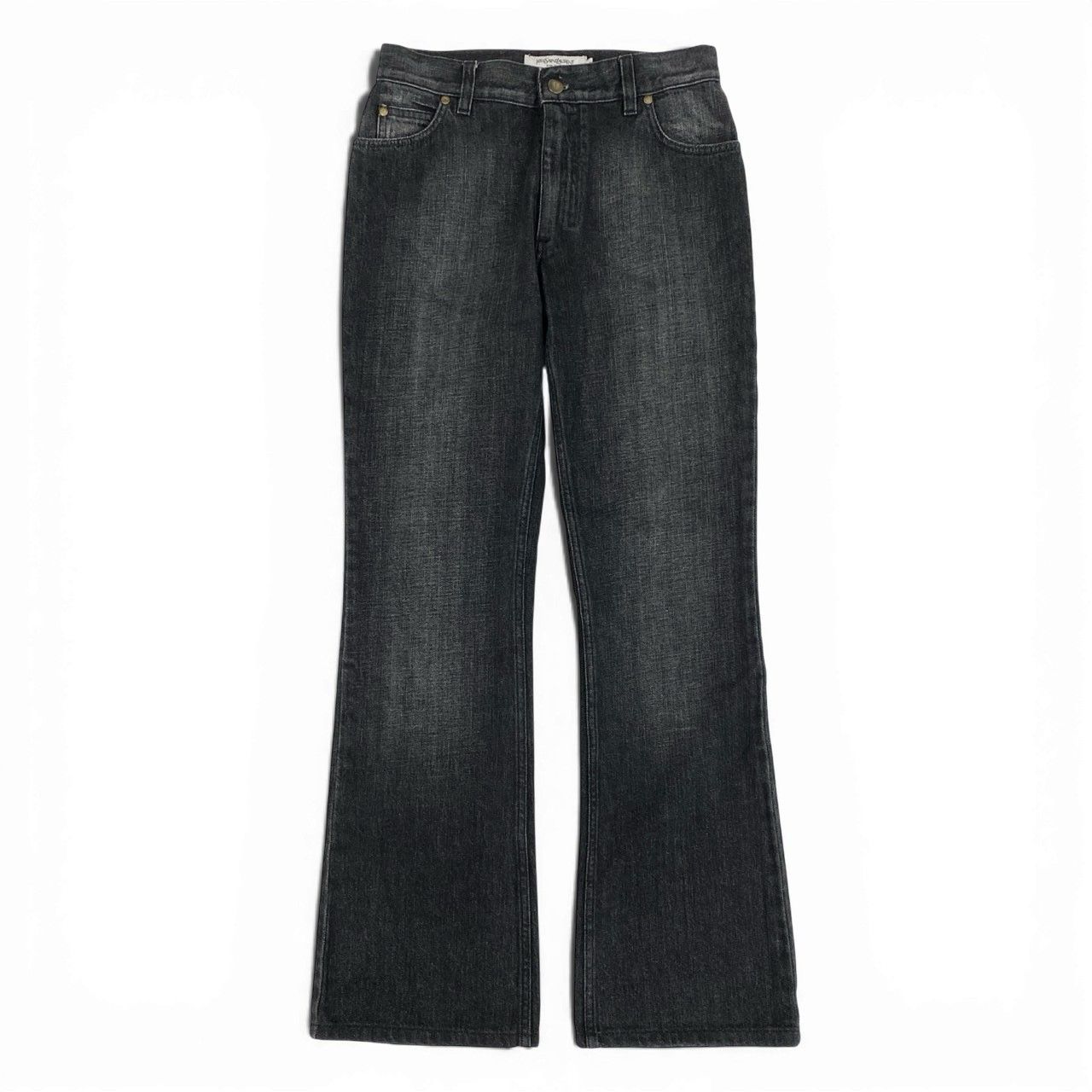 56a14 Yves Saint Laurent イブサンローラン YSLロゴ バックポケット 