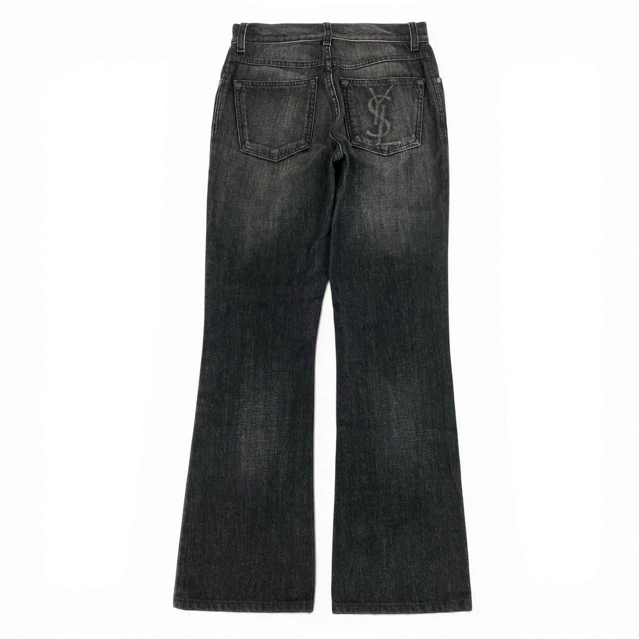56a14 Yves Saint Laurent イブサンローラン YSLロゴ バックポケット 