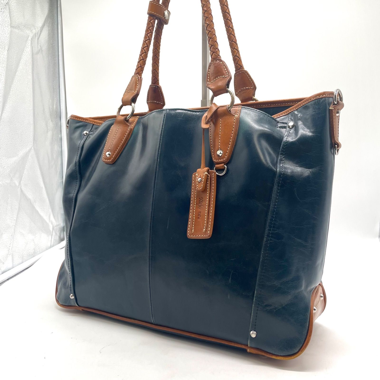 キーファーノイ ビジネスバッグ ネイビー キャメル Kiefer neu キーファーノイ トートバッグ 大容量 ビジネス メンズ