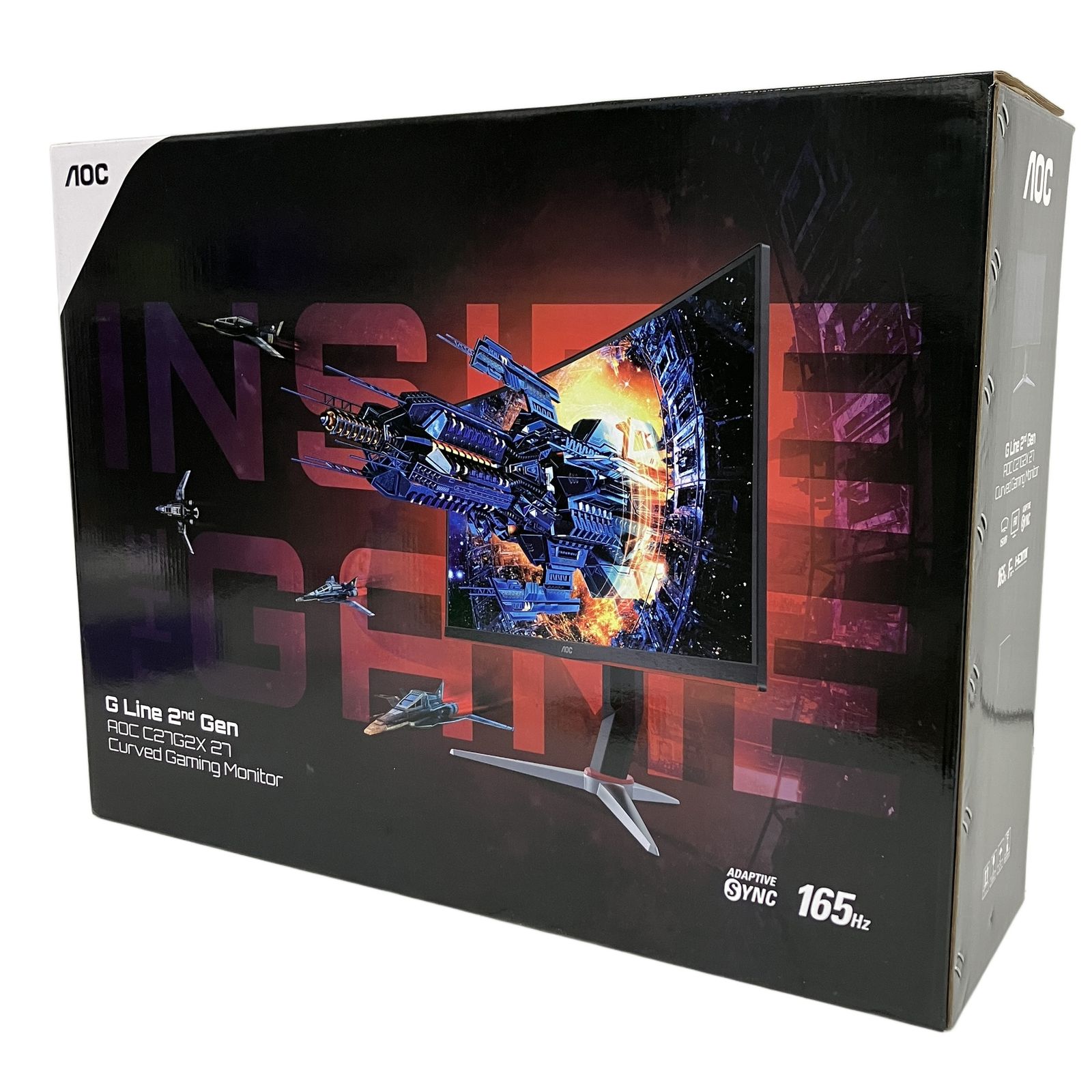 AOC C27G2X 27インチ 曲面 ゲーミングモニター 165Hz 高リフレッシュ