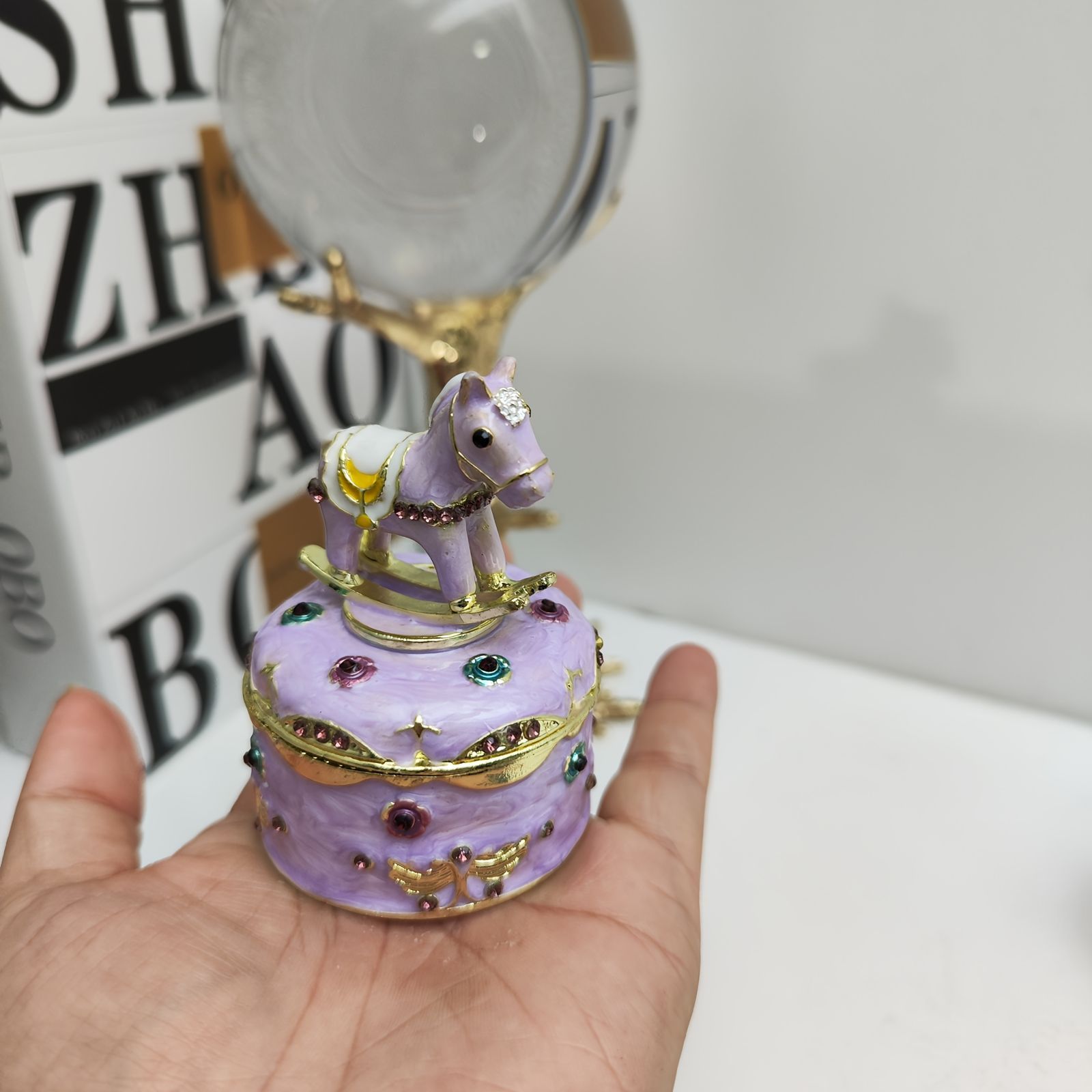 小物入れ 鍵置き 置物 インテリア オブジェ ウマ うま 馬 ピンク 紫 青