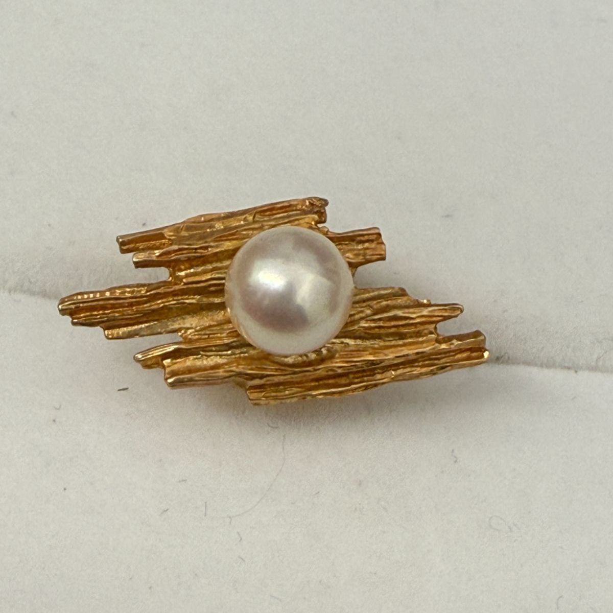◇ 1円 本物 MIKIMOTO ミキモト真珠 K14 ベビーパール イヤリング 総 