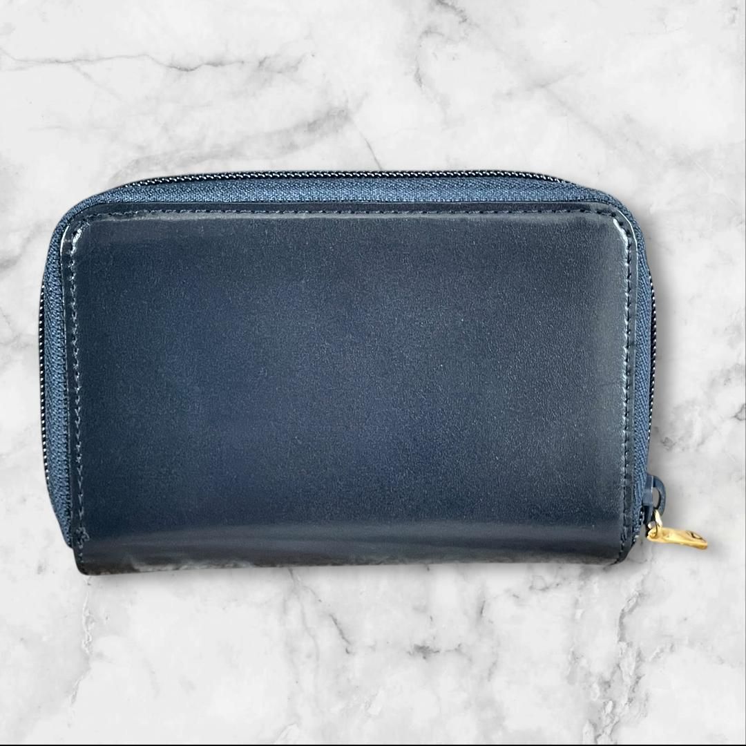 美品 Kitamura 二つ折り財布 日本製 ネイビー ピンク - メルカリ