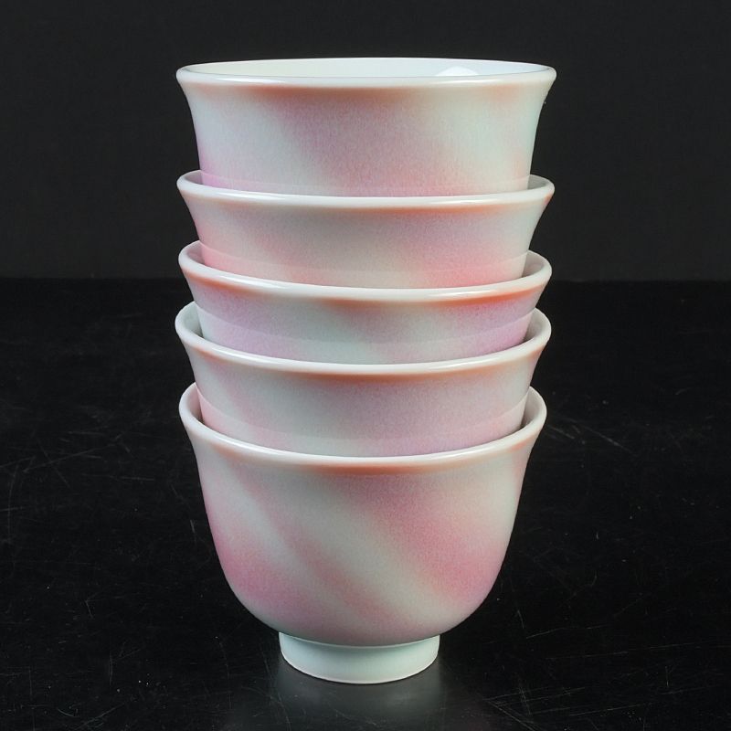 煎茶道具　有田焼　庄村健作　紅染　煎茶碗揃　五客　共箱　V　5784 煎茶道具 有田焼 庄村健作 紅染 煎茶碗揃 五客 共箱 V S584 - メルカリ