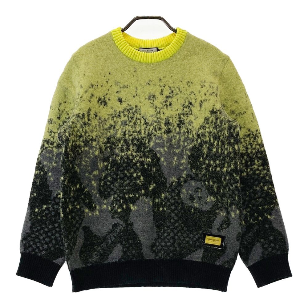 サイズ：48 MARK&LONA マークアンドロナ ニットセーター 総柄 イエロー