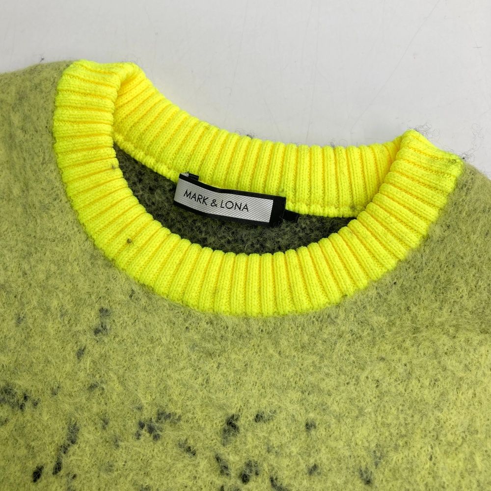 サイズ：48 MARK&LONA マークアンドロナ ニットセーター 総柄 イエロー