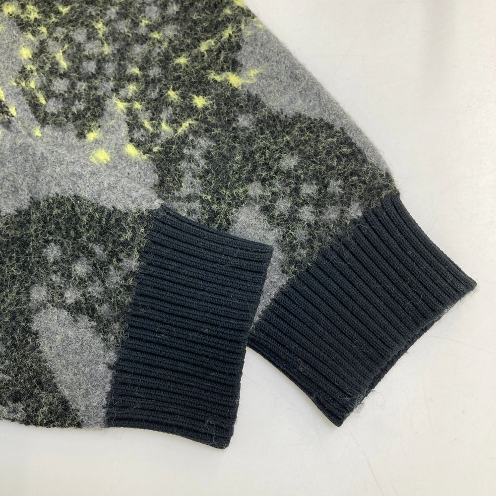 サイズ：48 MARK&LONA マークアンドロナ ニットセーター 総柄 イエロー