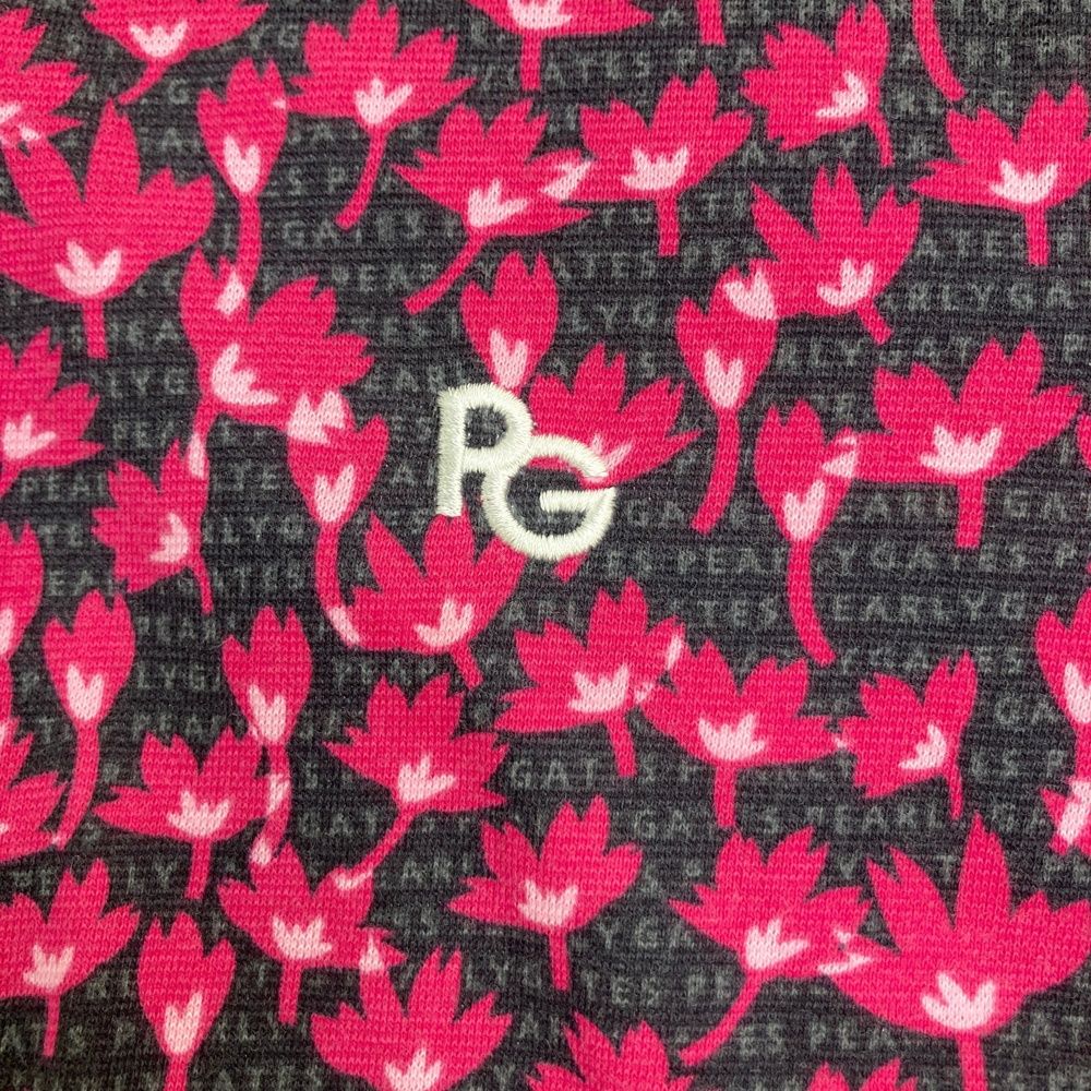 パーリーゲイツ 長袖シャツ 花柄 ボタンダウン メンズMサイズ 花柄 ボタンダウンシャツ ＜丸菊/紺＞ | 京友禅アロハシャツ【Pagong