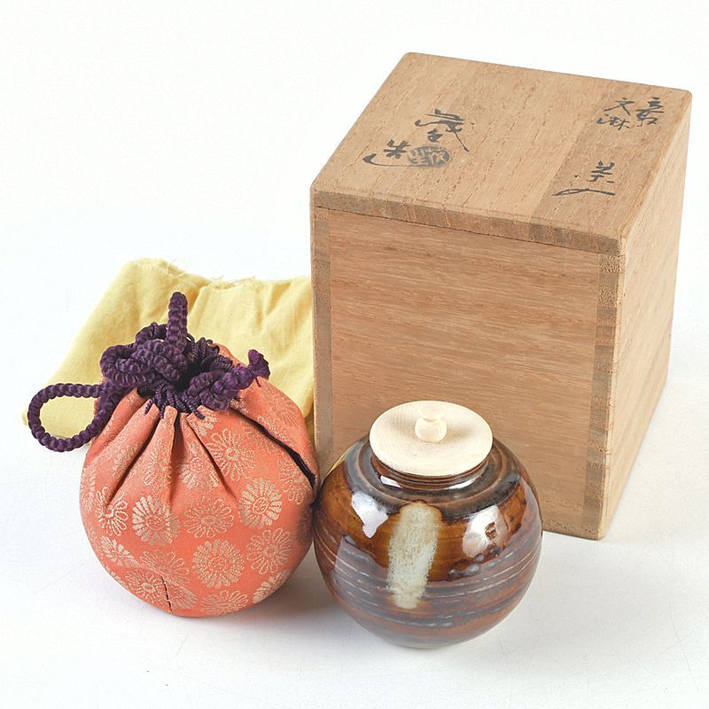 茶道具 高取焼 清水茂生造 文淋 茶入 共箱 V S586 - メルカリ