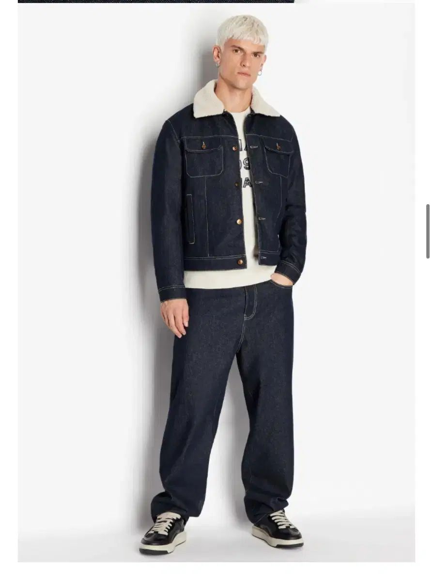 ARMANI EXCHANGE アルマーニ エクスチェンジ ネック ファー ジャケット L / パンツ 32