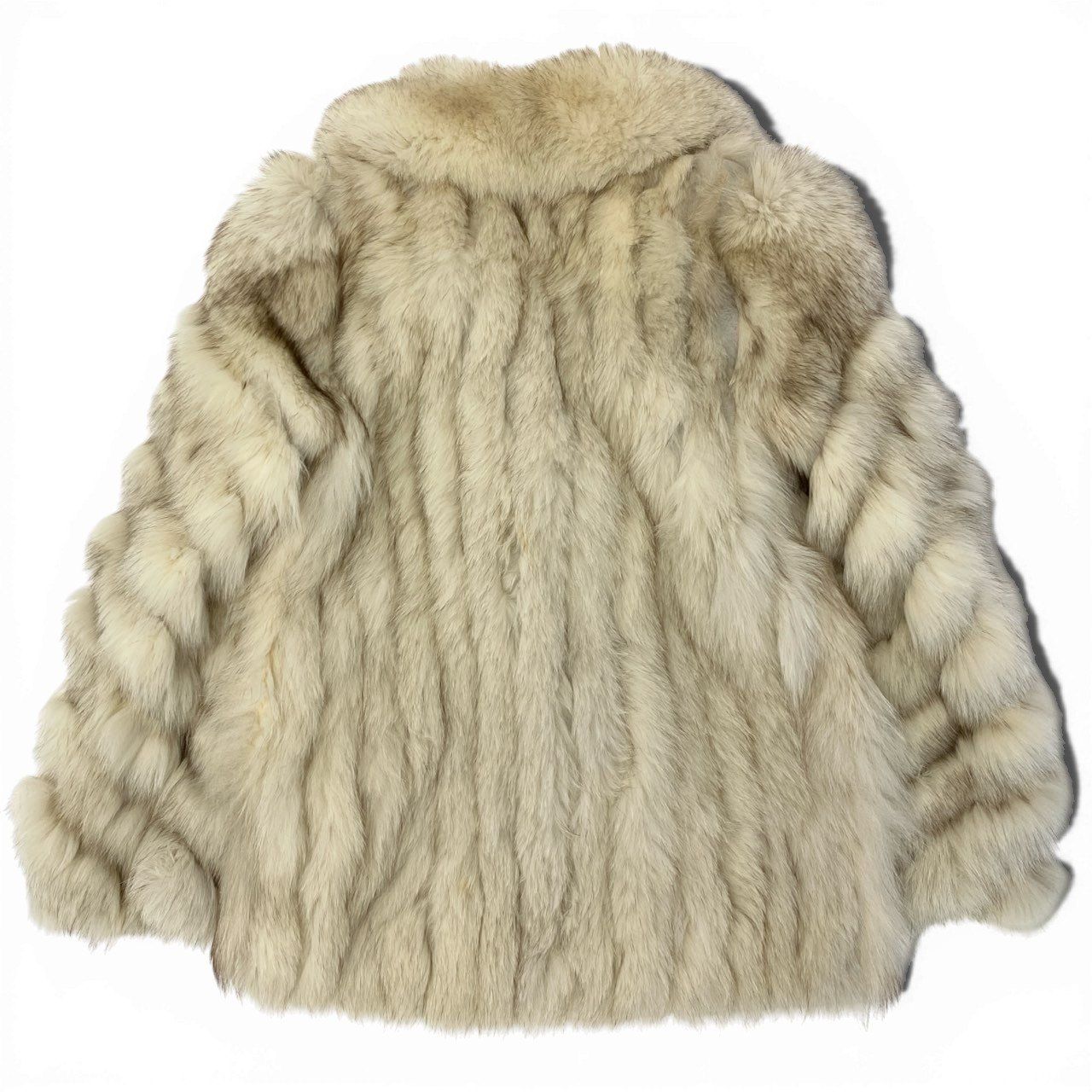 84a14 ブルーフォックス フォックスコート 毛皮コート 袖斜め段 9