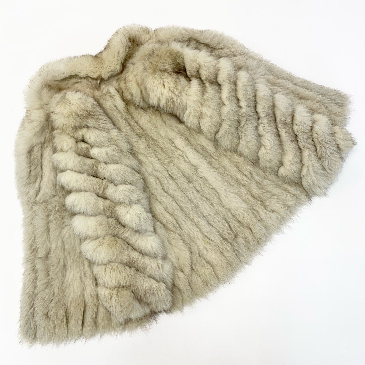 84a14 ブルーフォックス フォックスコート 毛皮コート 袖斜め段 9