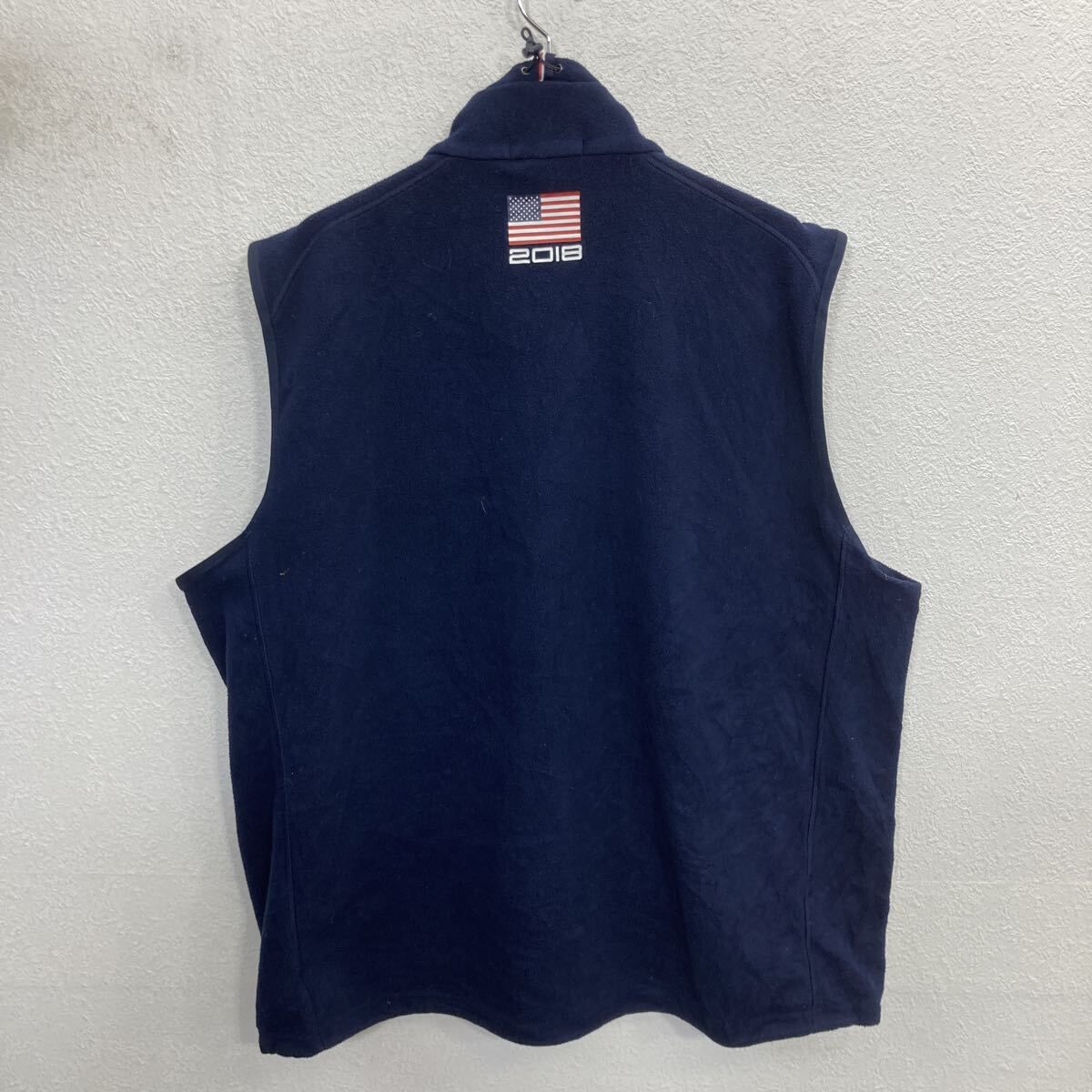 RLX フリースベスト 2XL ネイビー ラルフローレン ジップアップ ダブル
