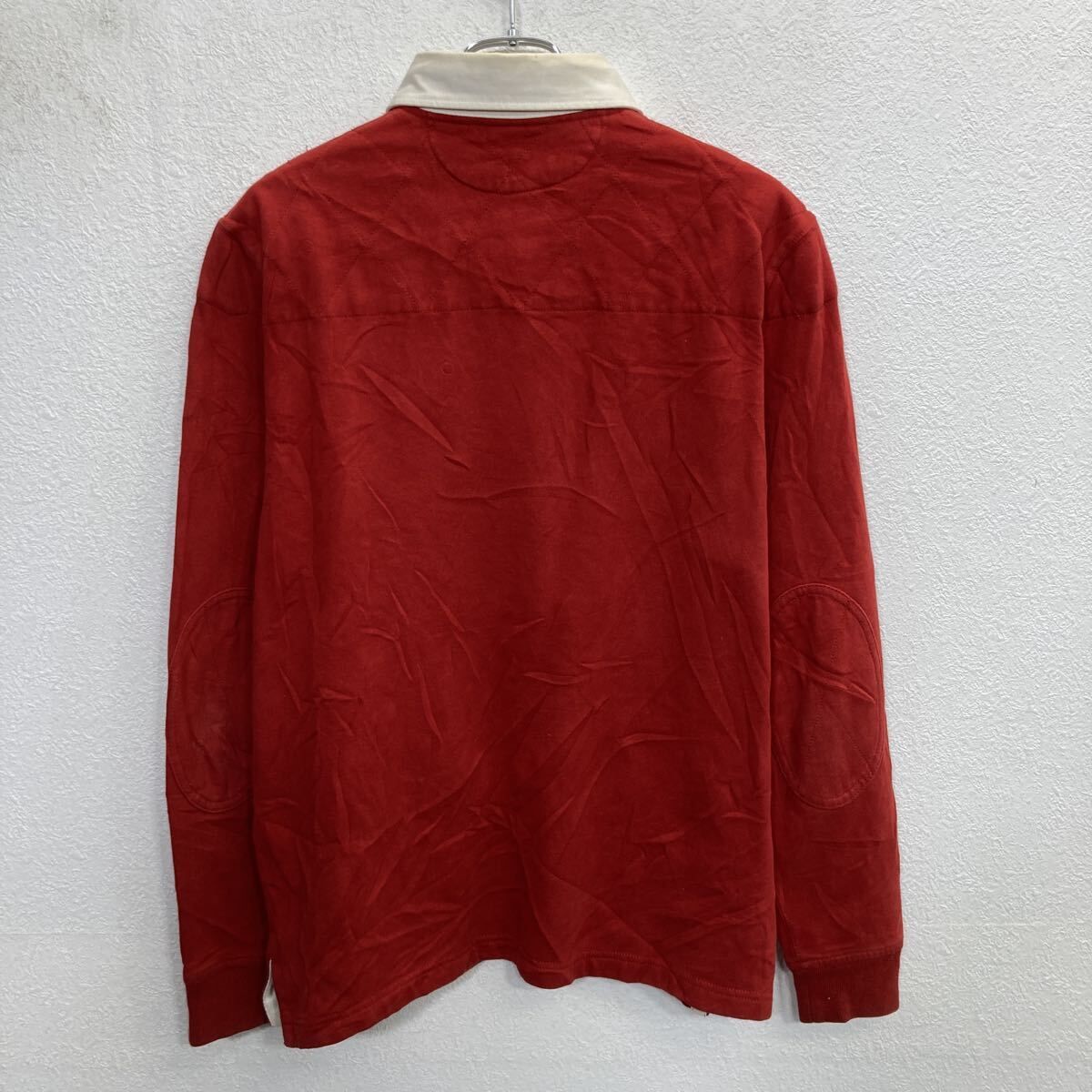 90s Polo Ralph Lauren 長袖 ラガーシャツ M レッド ポロラルフ