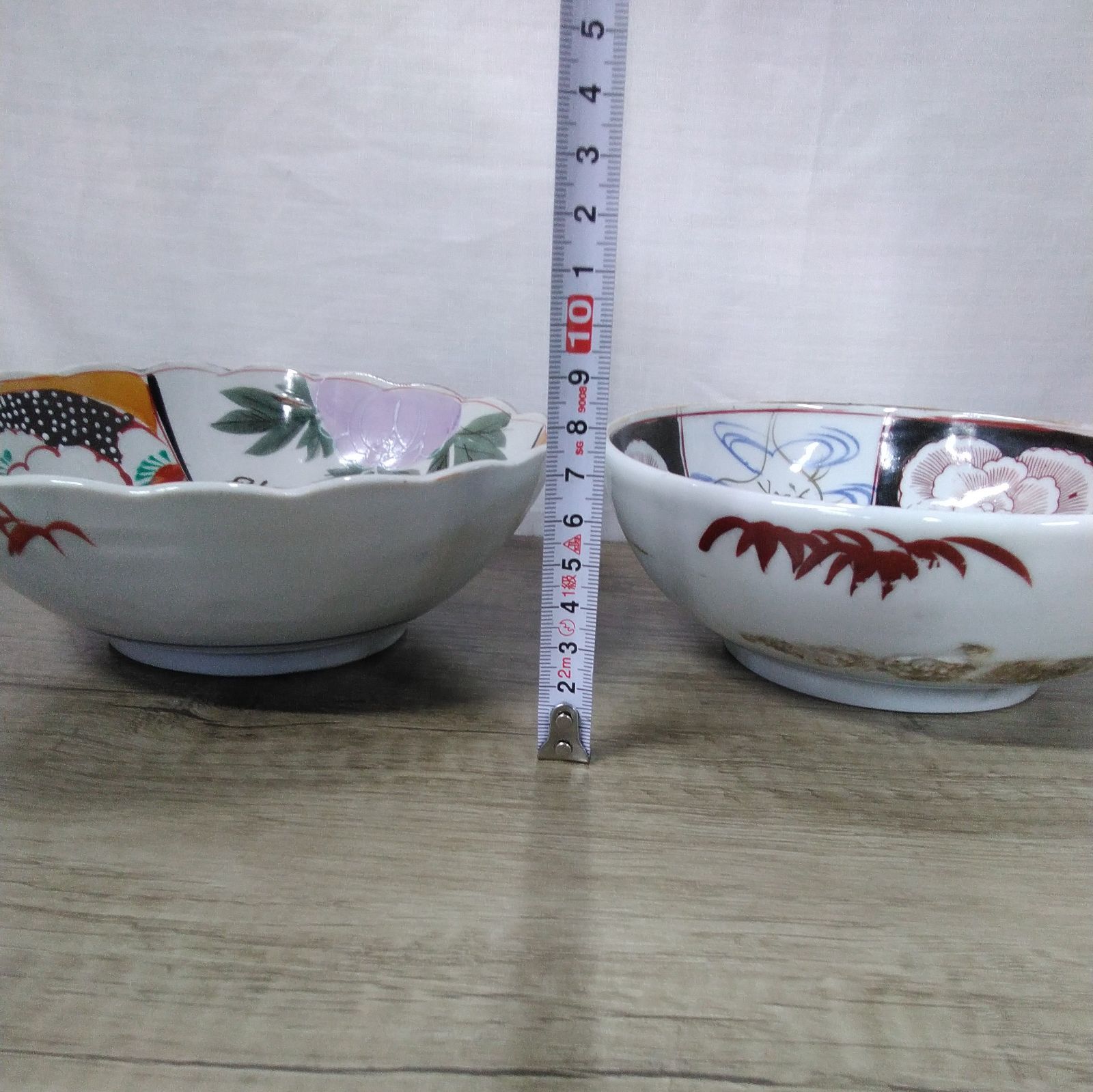 お値打ち！ 明治期 手描き 古伊万里 有田焼 煮物鉢 2点セット 浅鉢 和