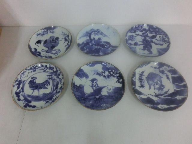 TAKA 65 50 有田焼 丸皿 干支 子 羊 申 酉 戌 セット