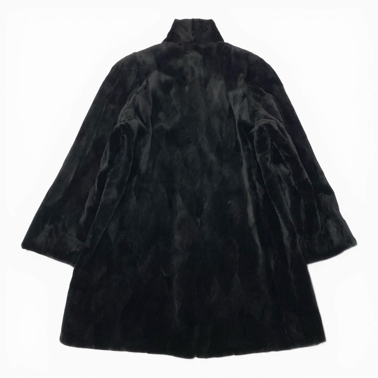 84a14 シェアードミンク ミンクコート 毛皮コート リバーシブル ダイヤ