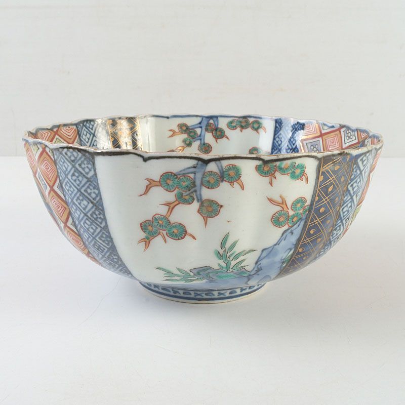 伊万里焼 古伊万里 染錦 松竹梅文 丼 鉢 時代箱 C S593 - メルカリ