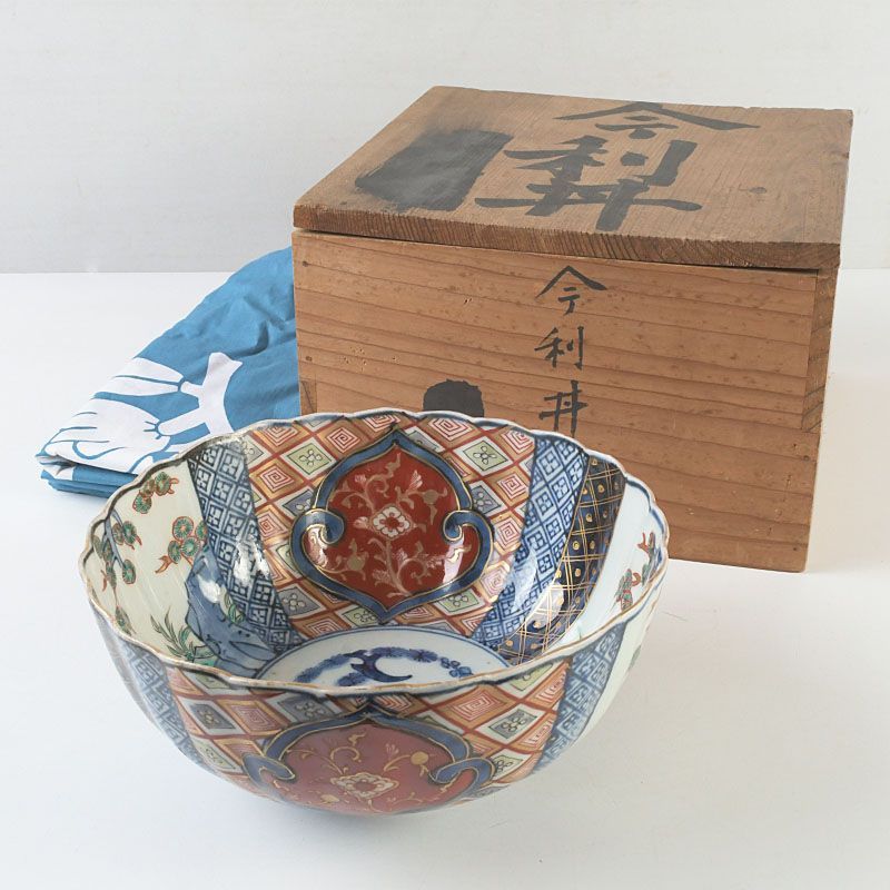 伊万里焼 古伊万里 染錦 松竹梅文 丼 鉢 時代箱 C S593 - メルカリ