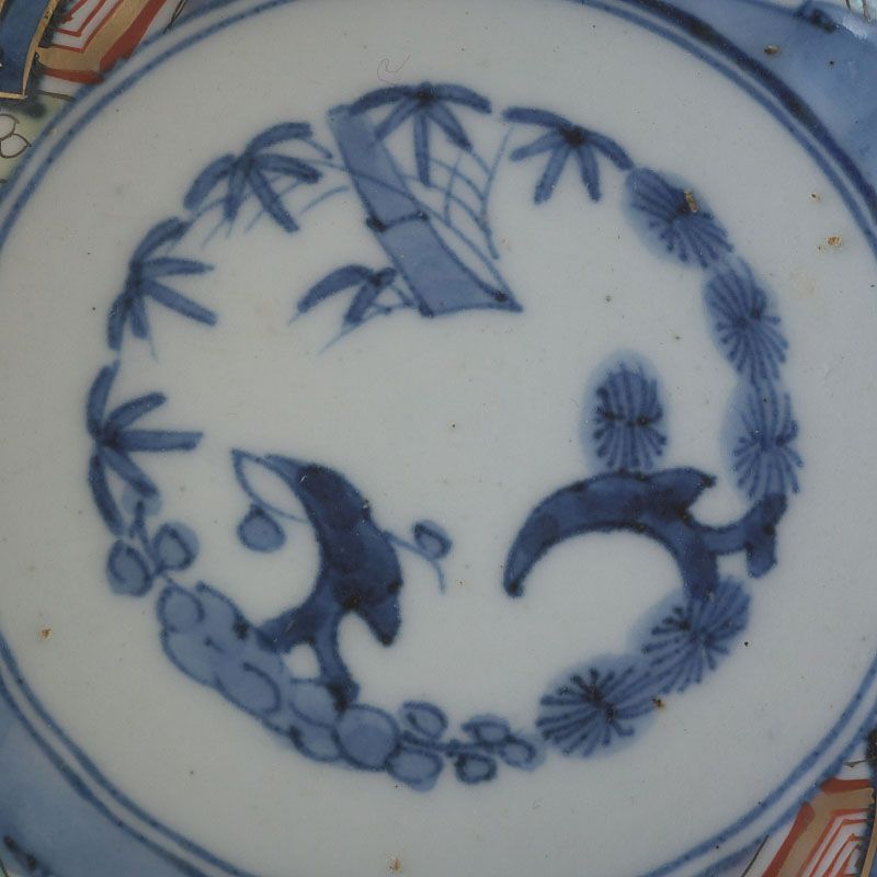 古伊万里文】古伊万里の伝統 日本の名窯 古伊万里 染錦菊花文 三つ組菊