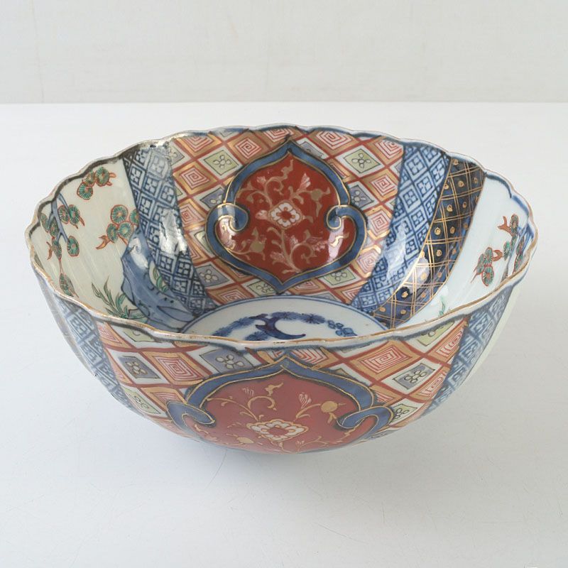 伊万里焼 古伊万里 染錦 松竹梅文 丼 鉢 時代箱 C S593 - メルカリ