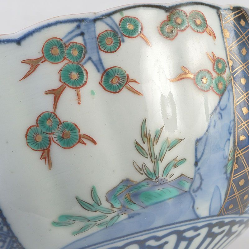 伊万里焼 古伊万里 染錦 松竹梅文 丼 鉢 時代箱 C S593 - メルカリ