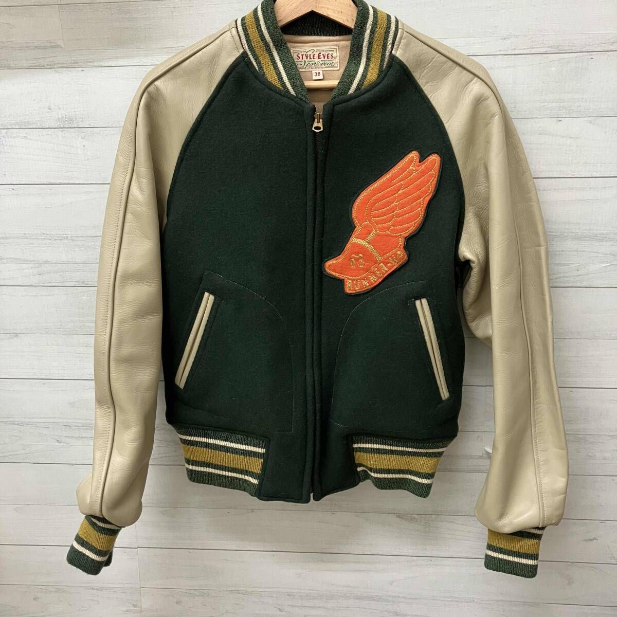 Style Eyes スタイルアイズ スタジャン メンズ Mサイズ グリーン