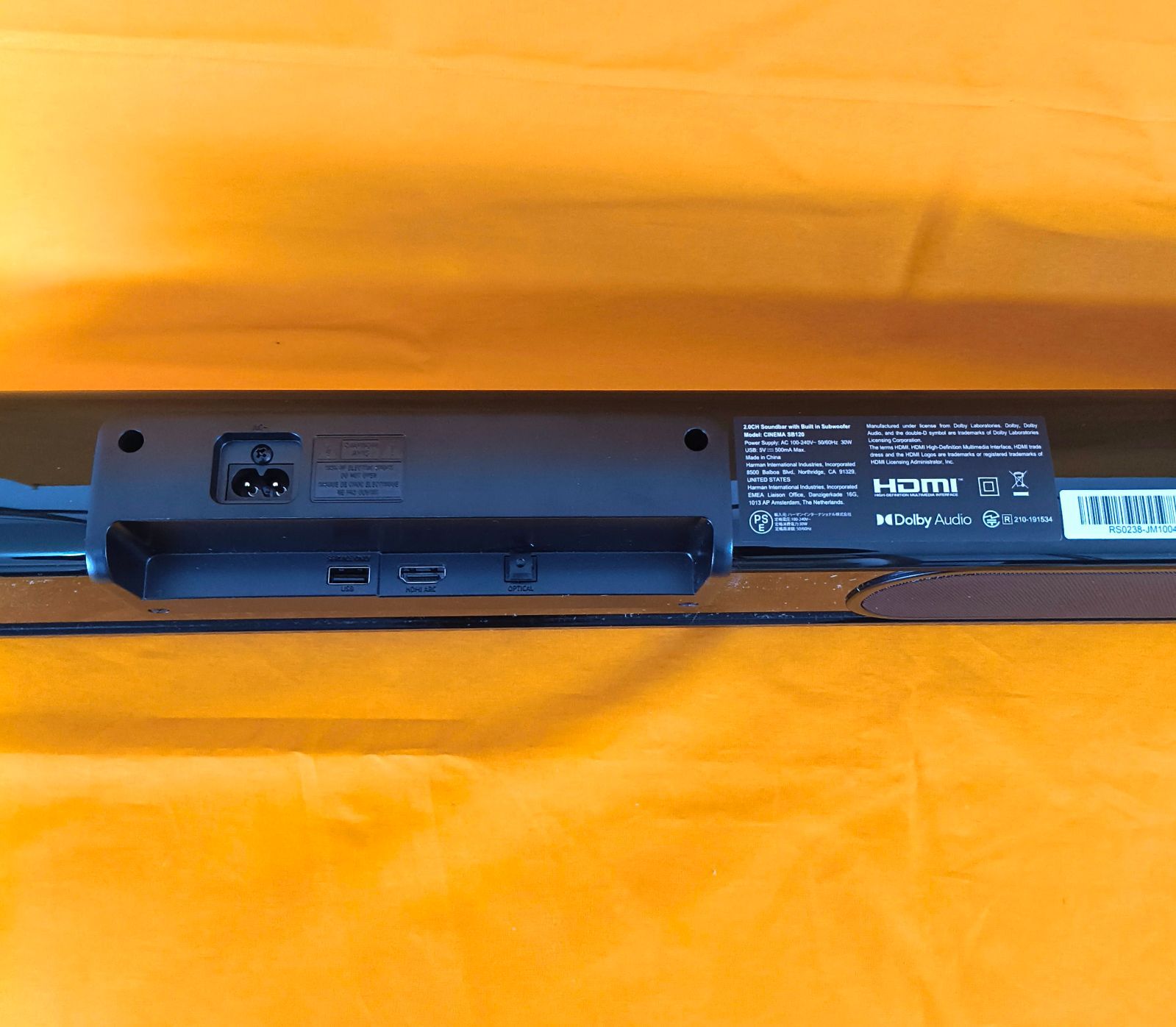 ジャンク】JBL CINEMA SB120 部品 パーツ 取り サウンドバー USB HDMI