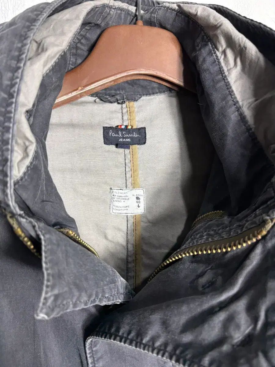 ポール・スミス グレー デニム ウォッシュド マウンテンパーカー
