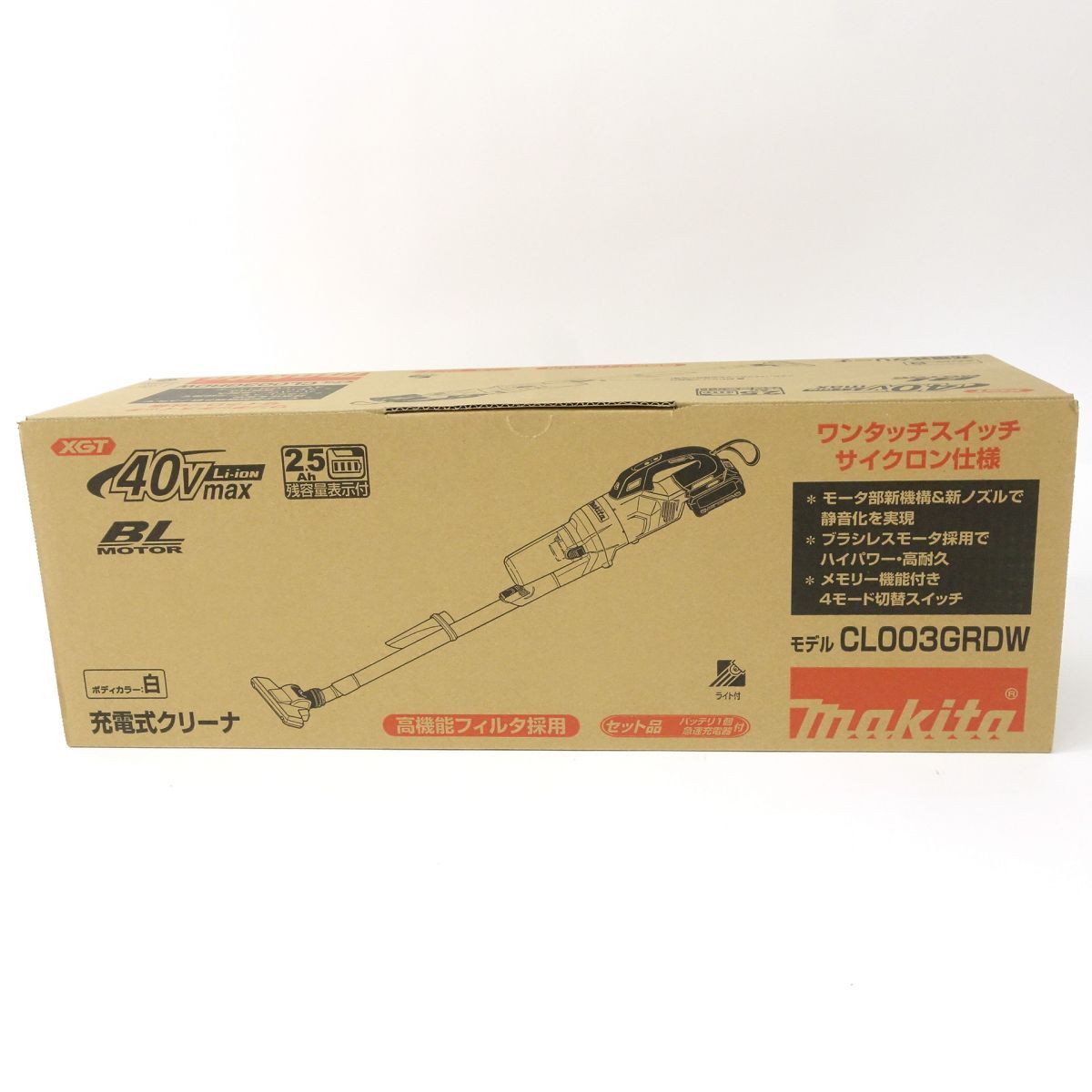 【未使用】makita マキタ CL003GRDW 充電式クリーナ 白 セット品
