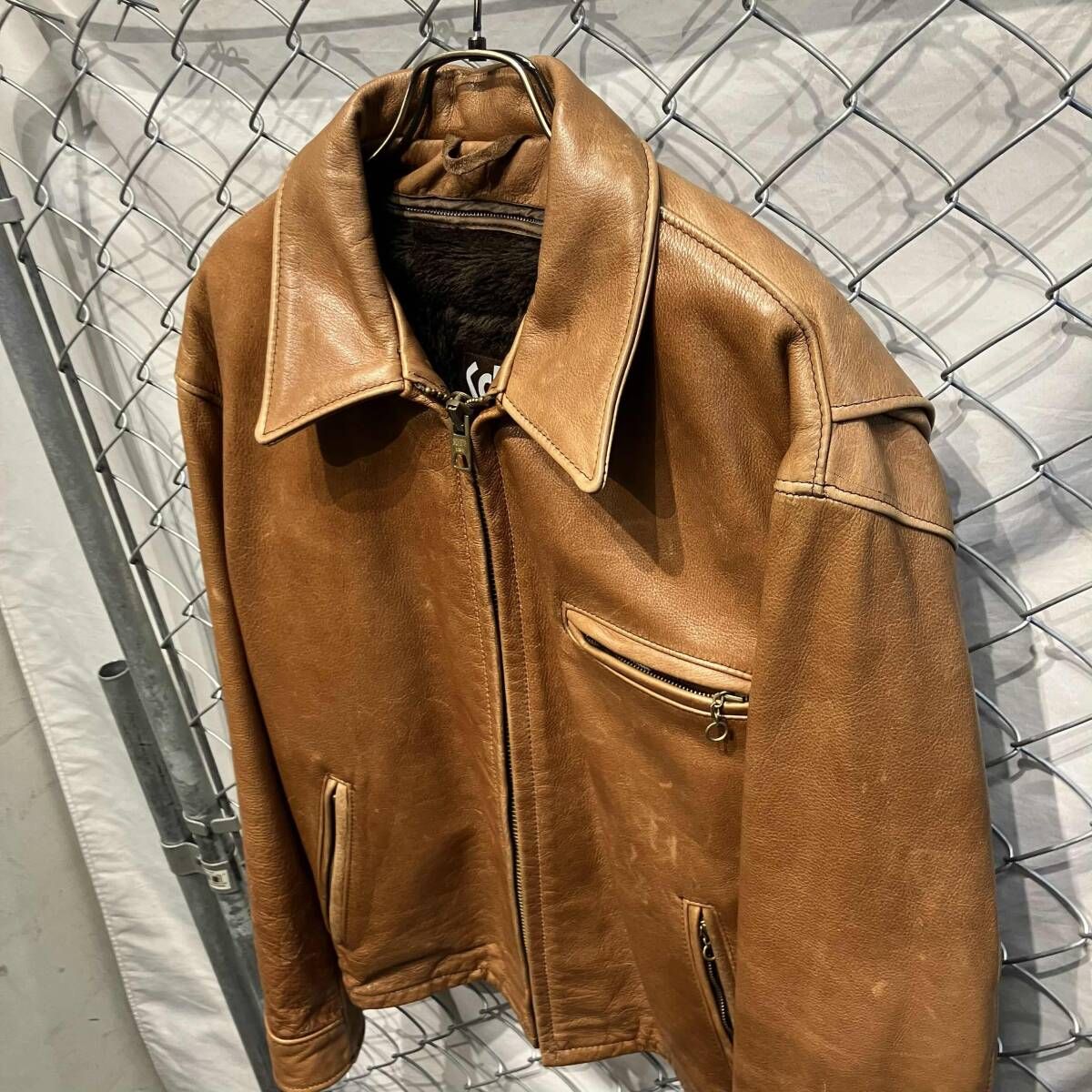 Schott　シングルライダースジャケット　ボアライナー着き 中古・古着通販】Schott (ショット) ボアライナー付きシングル