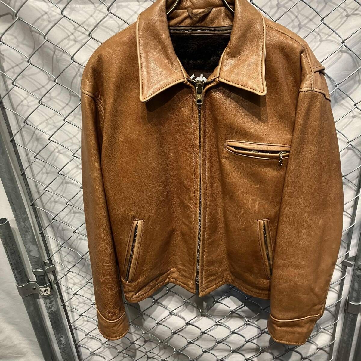 schott (３４) シングルライダース　ボアライナー付き SCHOTT シングルライダース ボアライナー付き レザー USA製 ライト