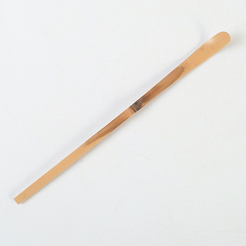 茶道具 辻竹峰作 茶杓 銘「千年翠」 前大徳 福本積應書付 共筒共箱 C