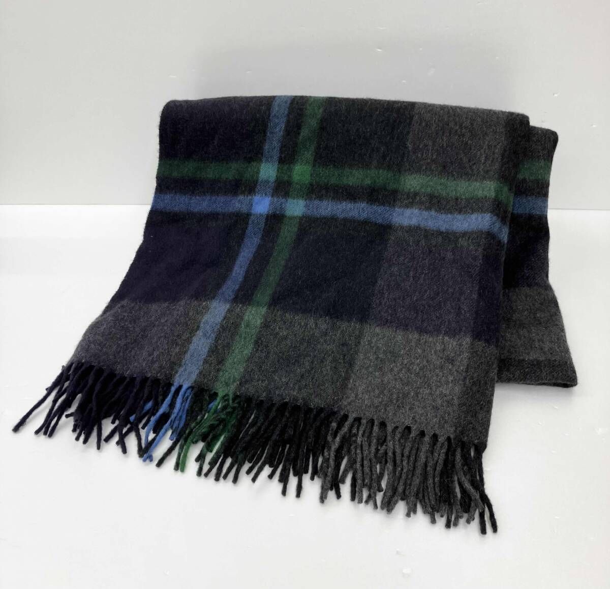 Joshua Ellis ジョシュアエリス ストール カシミヤ 高品質 ネイビー