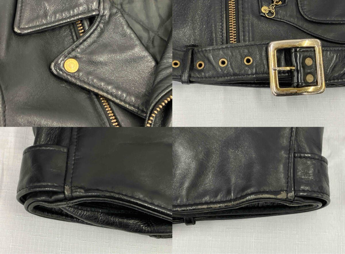 SCHOTTショット/ダブルライダース/USA製 ホースハイド/ブラック/サイズ