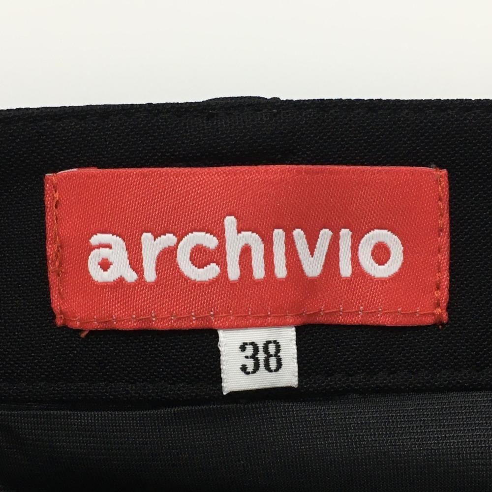 タグ付き未使用アルチビオブラック 膝上丈プリーツスカート サイズ38 タグ付き未使用アルチビオブラック 膝上丈プリーツスカート サイズ38