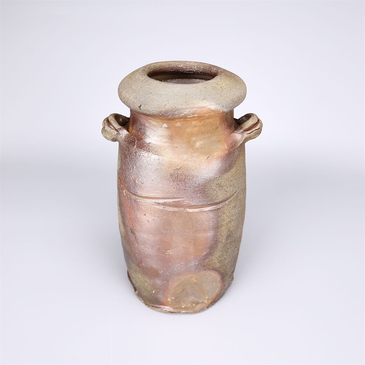 人間国宝 【金重陶陽】作 備前 水指 花入／共箱付 美品Sg！CN526