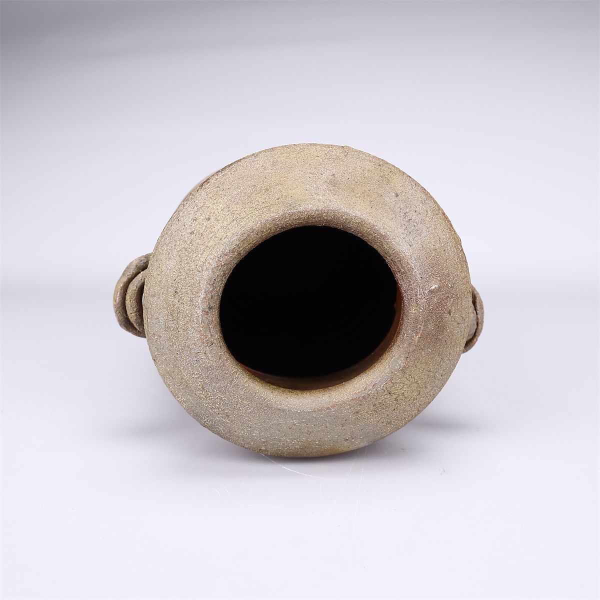 人間国宝 【金重陶陽】作 備前 水指 花入／共箱付 美品Sg！CN526