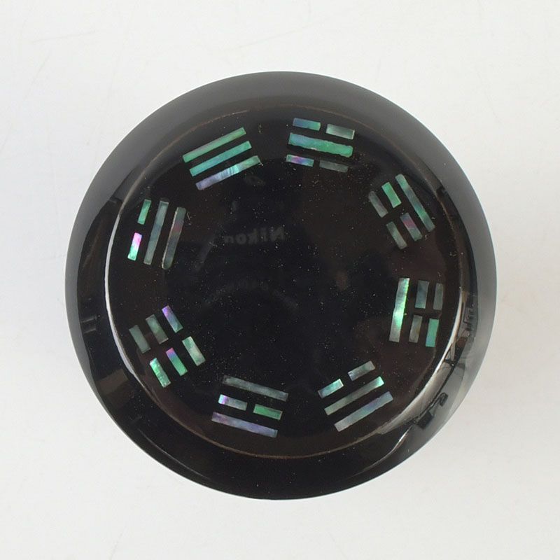 茶道具 山中塗 清水祐斎作 螺鈿装飾 八卦莨入 煙草入 共箱 V S602