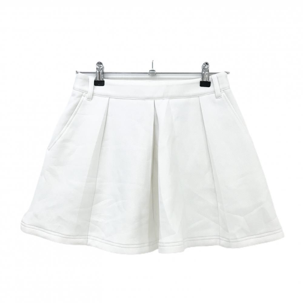 超美品】ジュンアンドロペ スカート 白 地模様 プリーツ レディース M