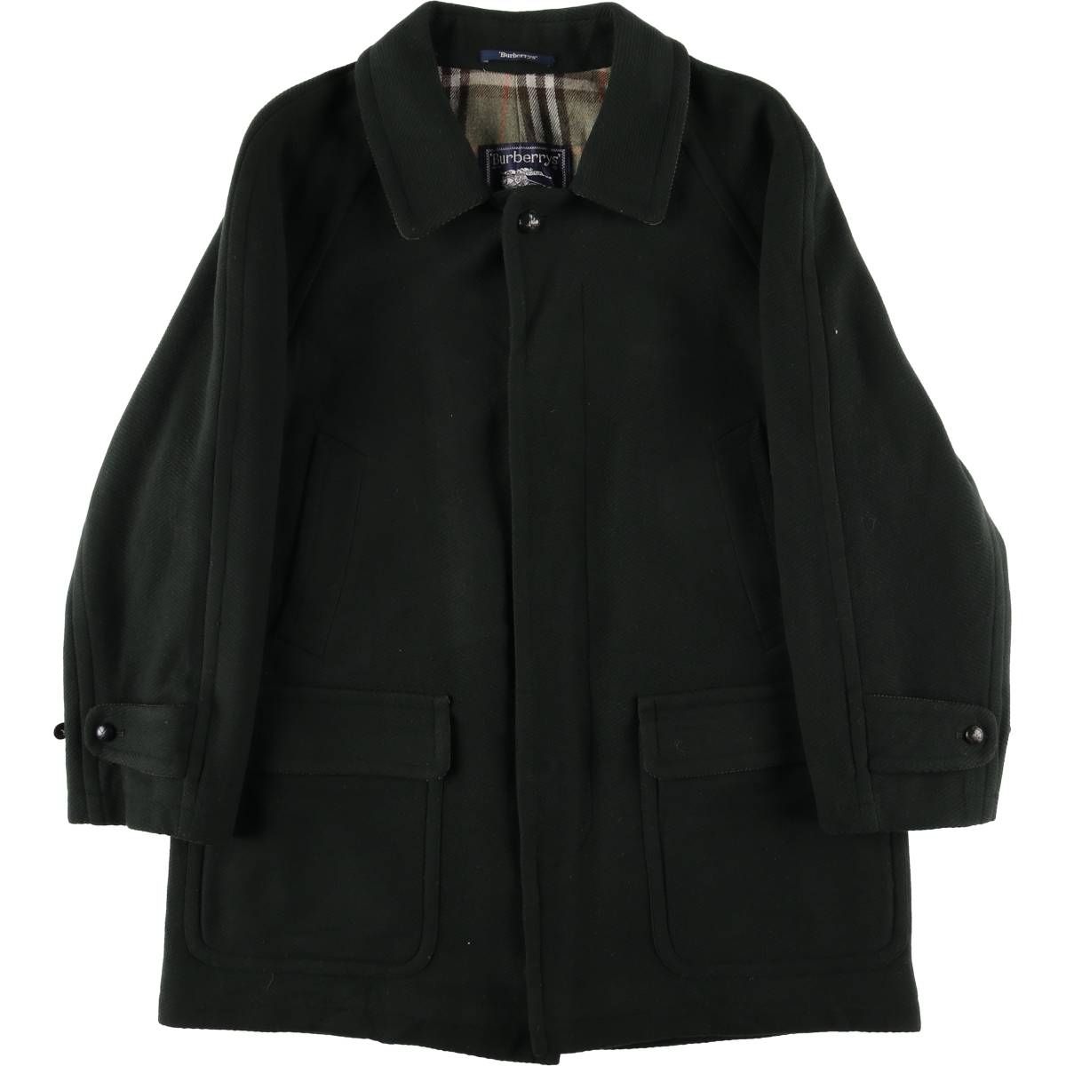 古着 バーバリー Burberry's カシミア混 ウールハーフコート メンズL
