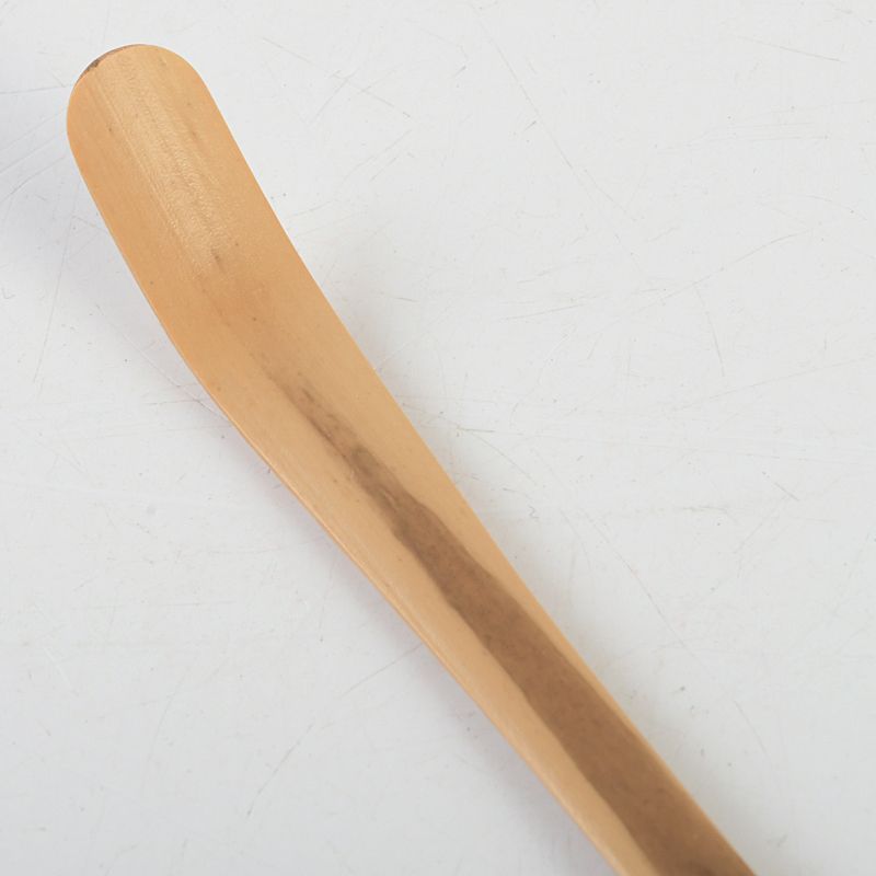 茶道具 辻竹峰作 茶杓 銘「好日」 前大徳 福本積應書付 共筒共箱 C