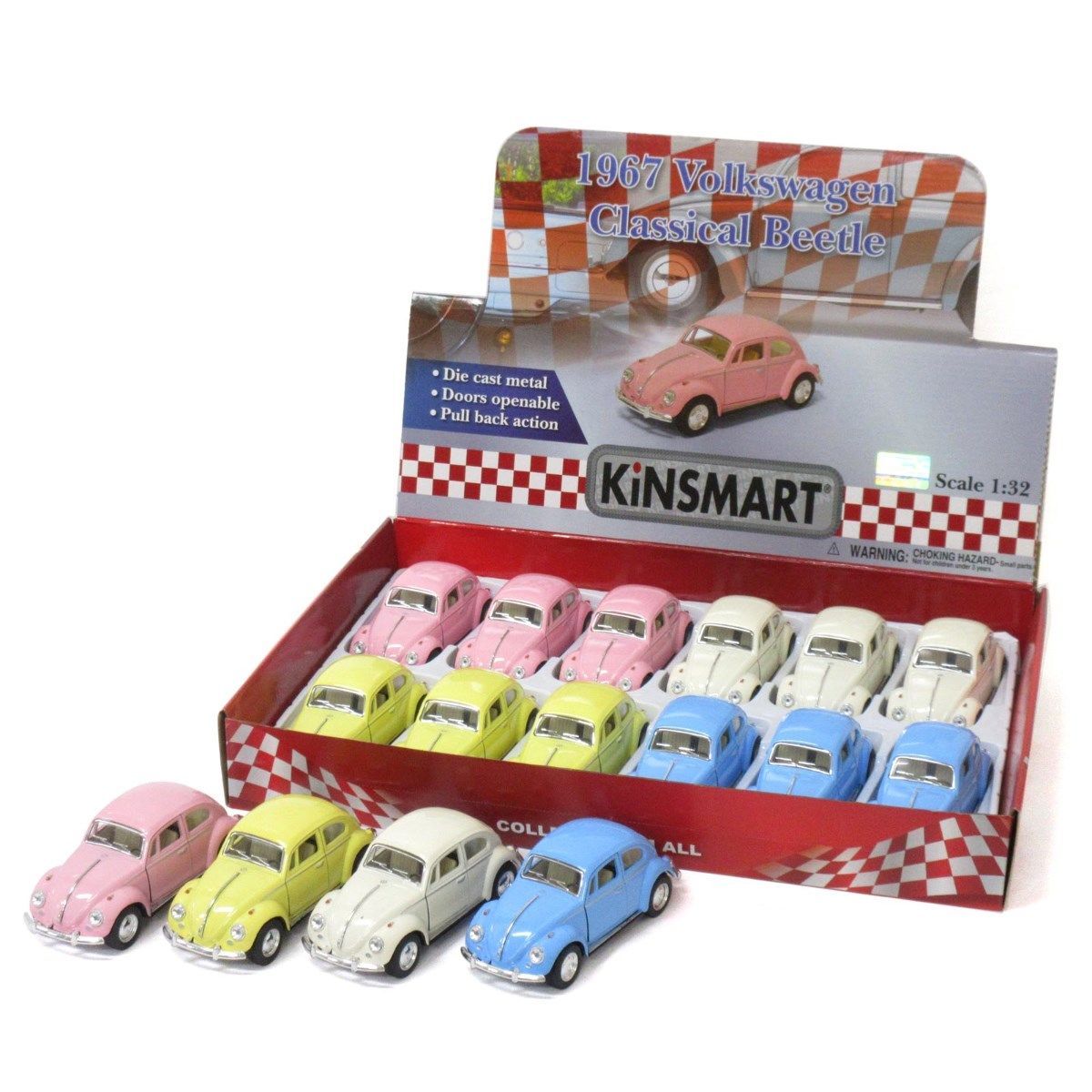 KiNSMART キンスマート プルバックミニカー 1 32 フォルクスワーゲン クラシックビートル パステル アソート 入りBOX 201 605
