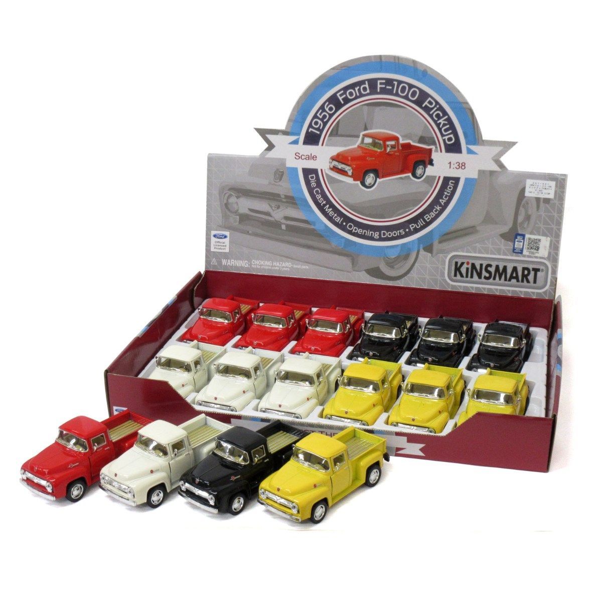 KiNSMART キンスマート プルバックミニカー 1 36 1956 フォード F 100 ピックアップ アソート 入りBOX 201 641
