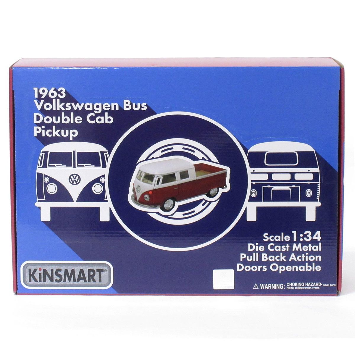  KiNSMART キンスマート プルバックミニカー 1 34 1963 ワーゲンバス Wキャブピックアップ パステルカラー アソート 入りBOX 201 701 その他 ミニカー